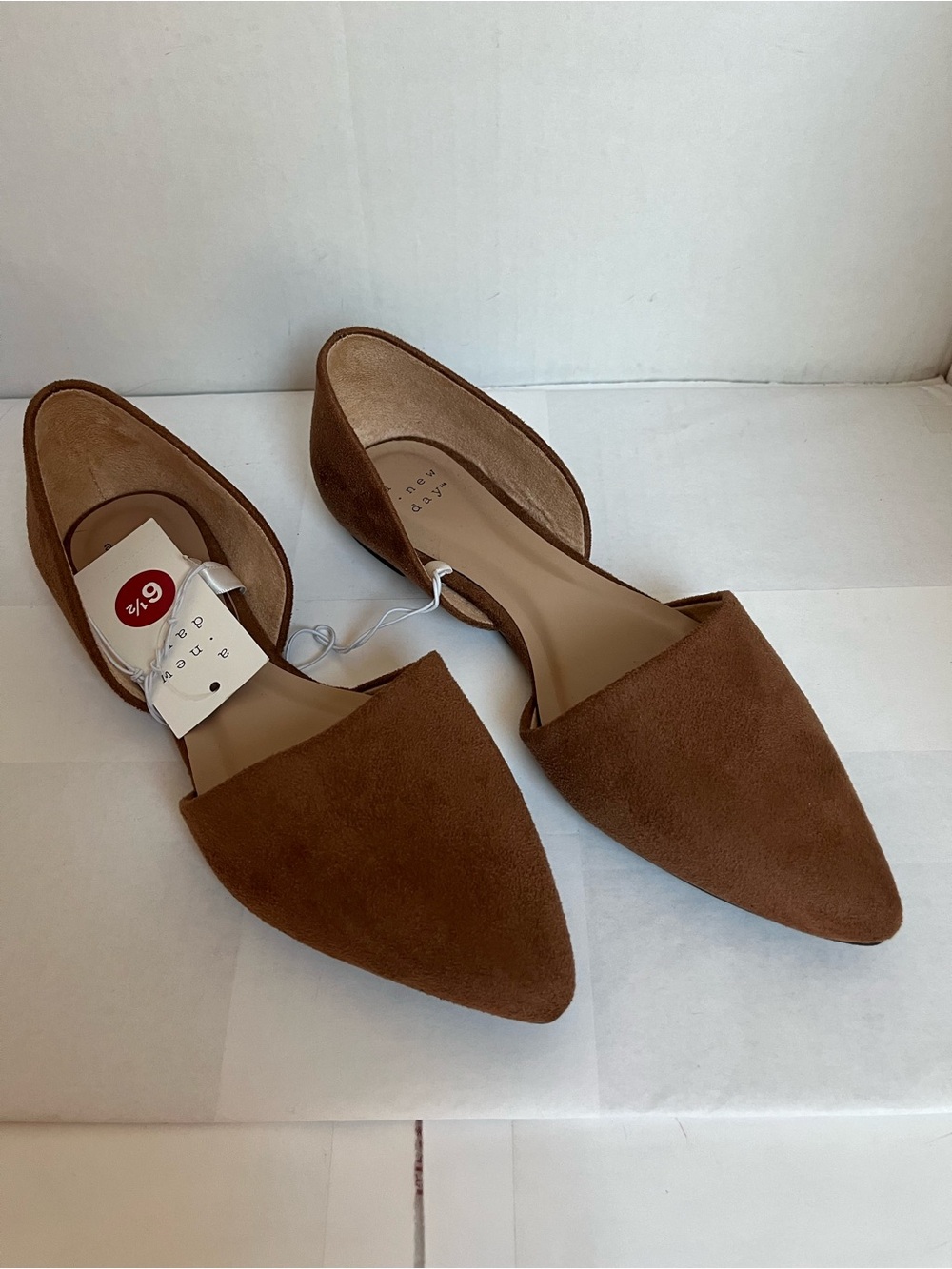 a new day Brown Pointed  Flats Size 6.5